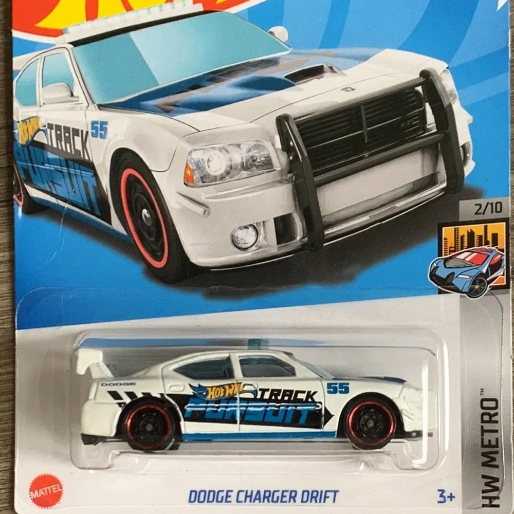 Hot Wheels Dodge Charger Drift White Police Cop Car HW Metro Hotwheels 2023 New